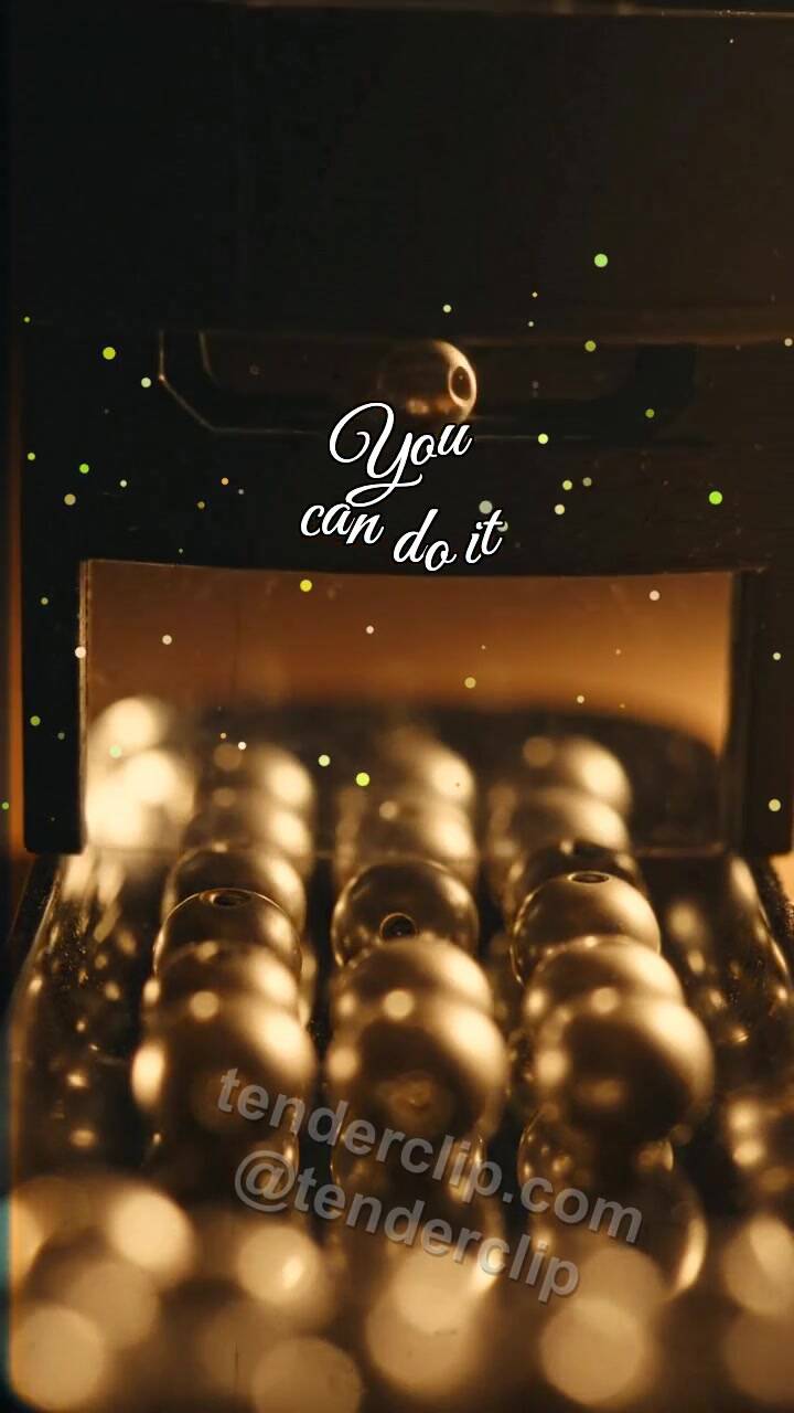 Animated greeting card about You can do it: Matte Visor Highlights Bead