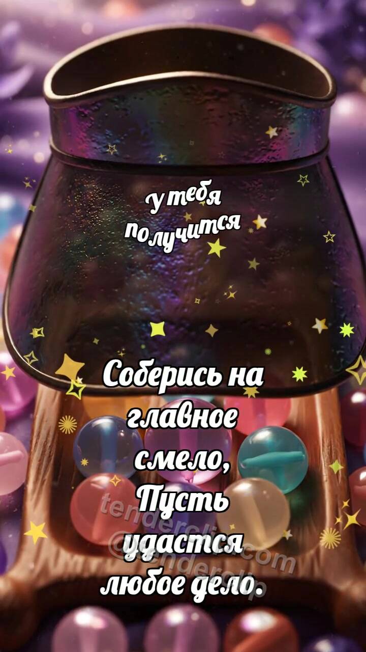 Анимационная открытка на тему У тебя получится: Матовый визор выделяет бусину