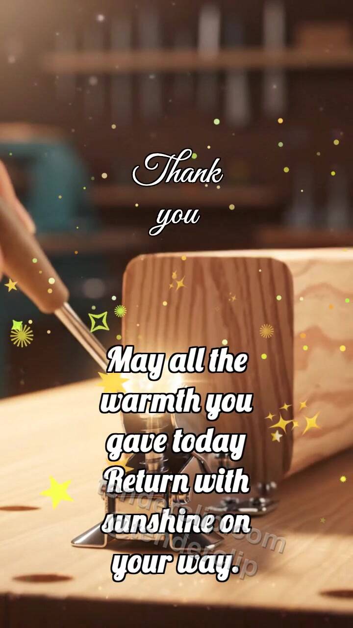 Animated greeting card about Thank you: Jack Lifts Block