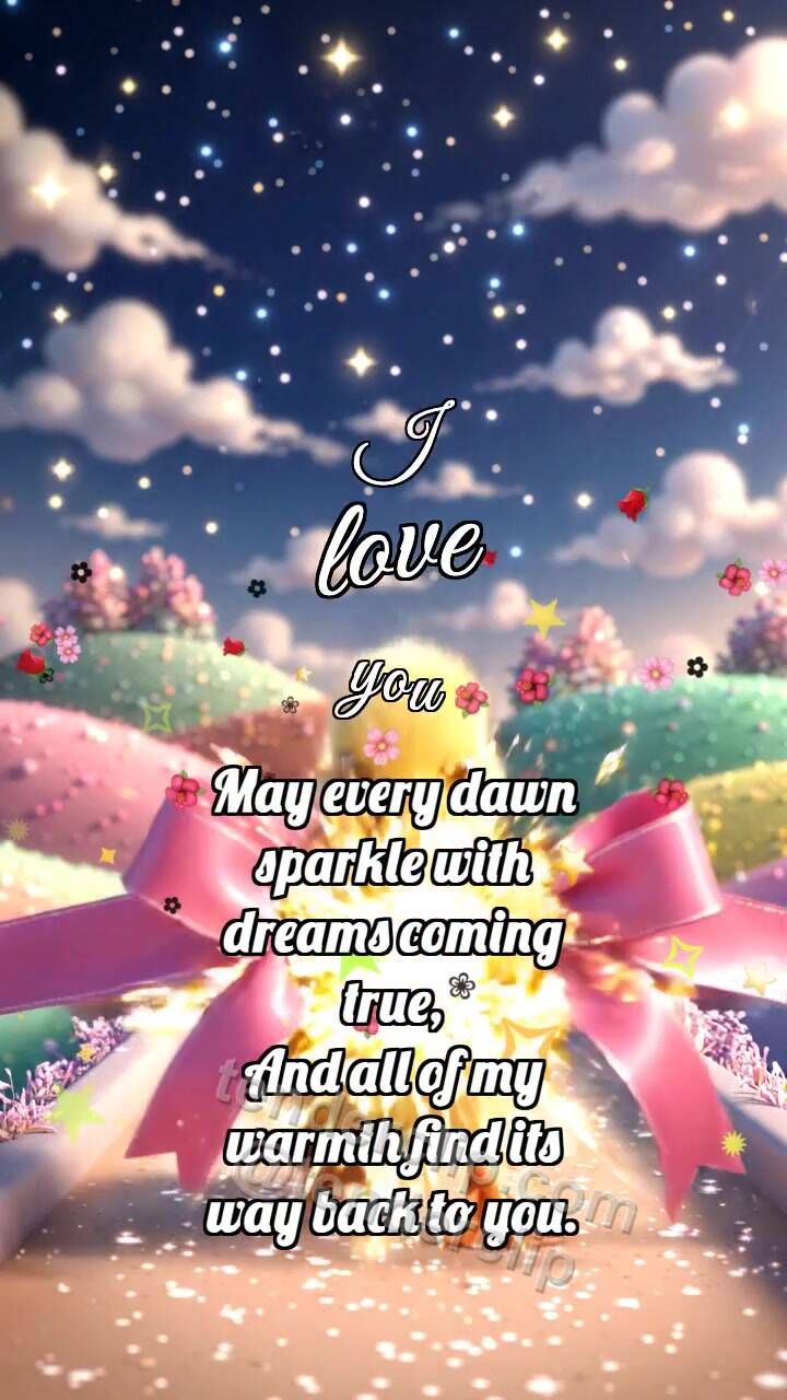 Animated greeting card about I love you: Duckling Crosses Finish