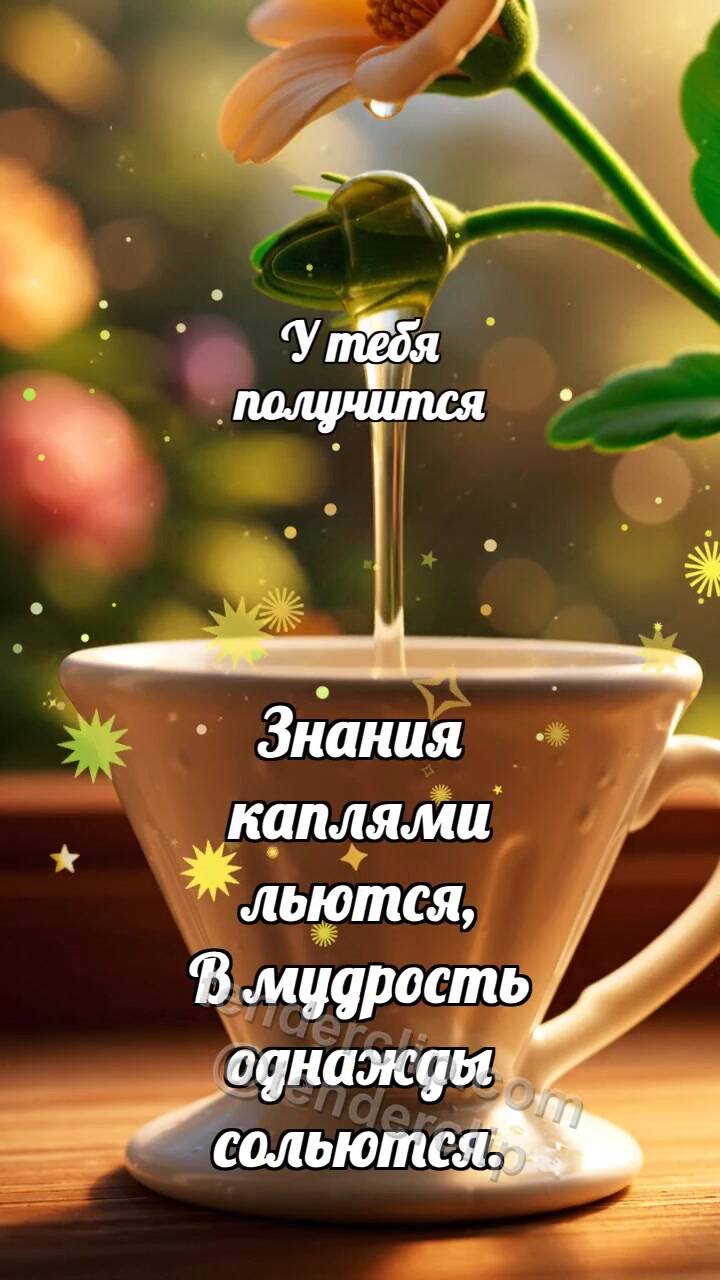 Анимационная открытка на тему У тебя получится: Керамический фильтр собирает нектар