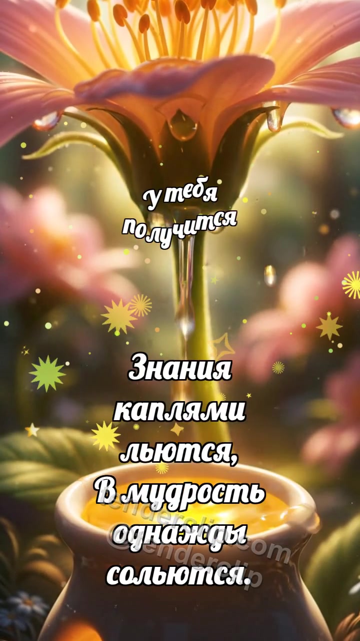 Анимационная открытка на тему У тебя получится: Керамический фильтр собирает нектар