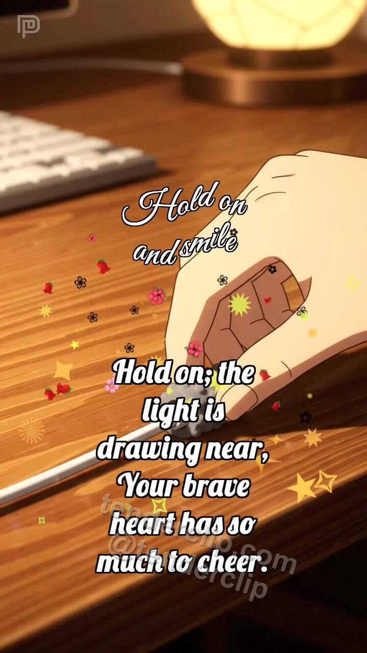 Animated greeting card about Hold on and smile: Tiny Stopper Holds Cable