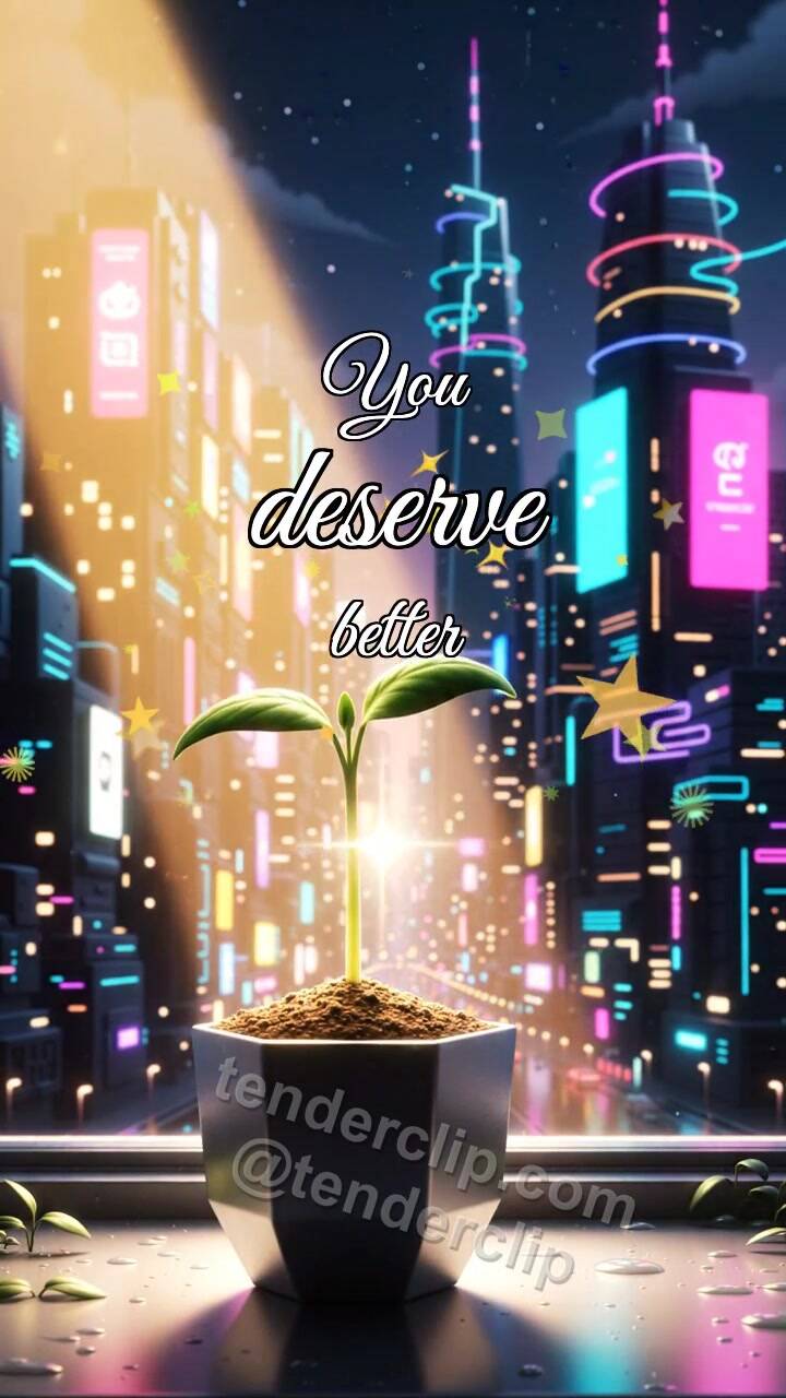 Animated greeting card about You deserve better: Sprout Reaches Light