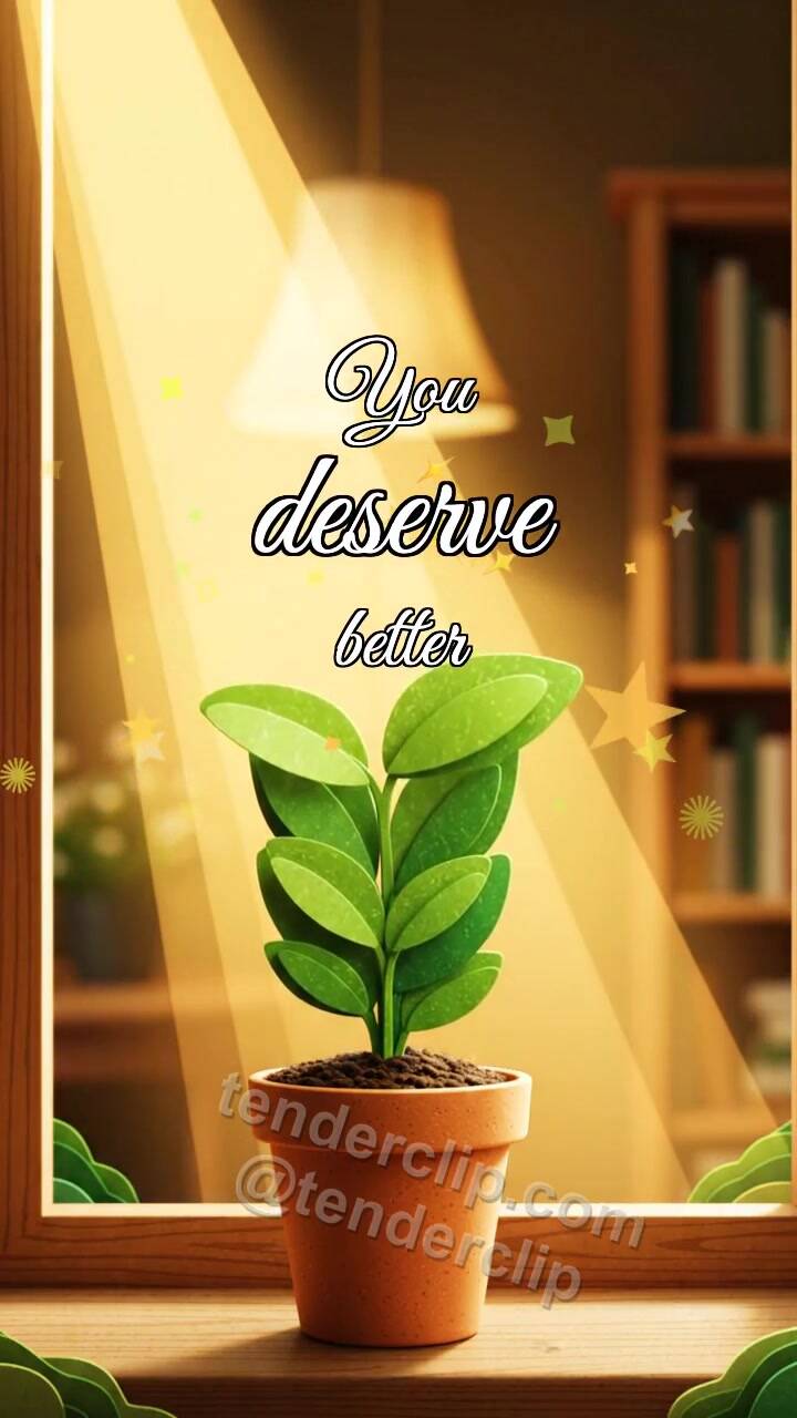 Animated greeting card about You deserve better: Sprout Reaches Light