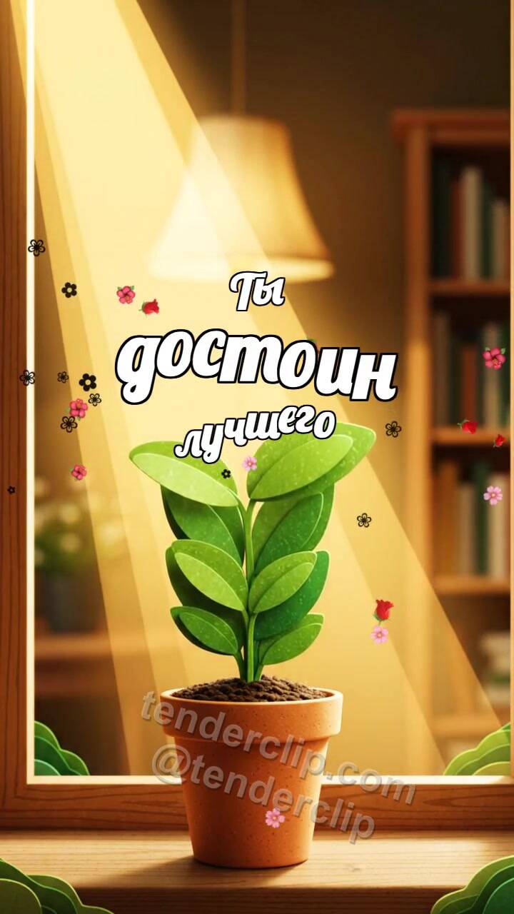 Анимационная открытка на тему Ты достоин лучшего: Росток тянется к свету