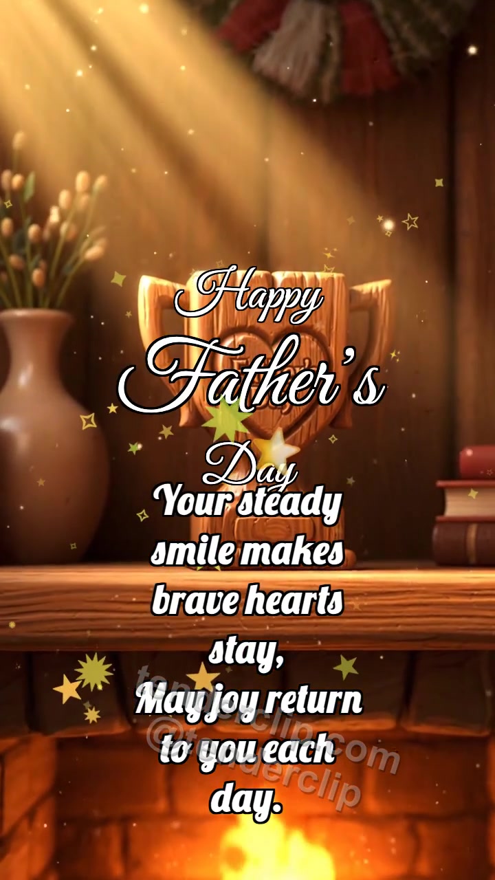 Animated greeting card about Happy Father’s Day: Sunbeam Finds Object