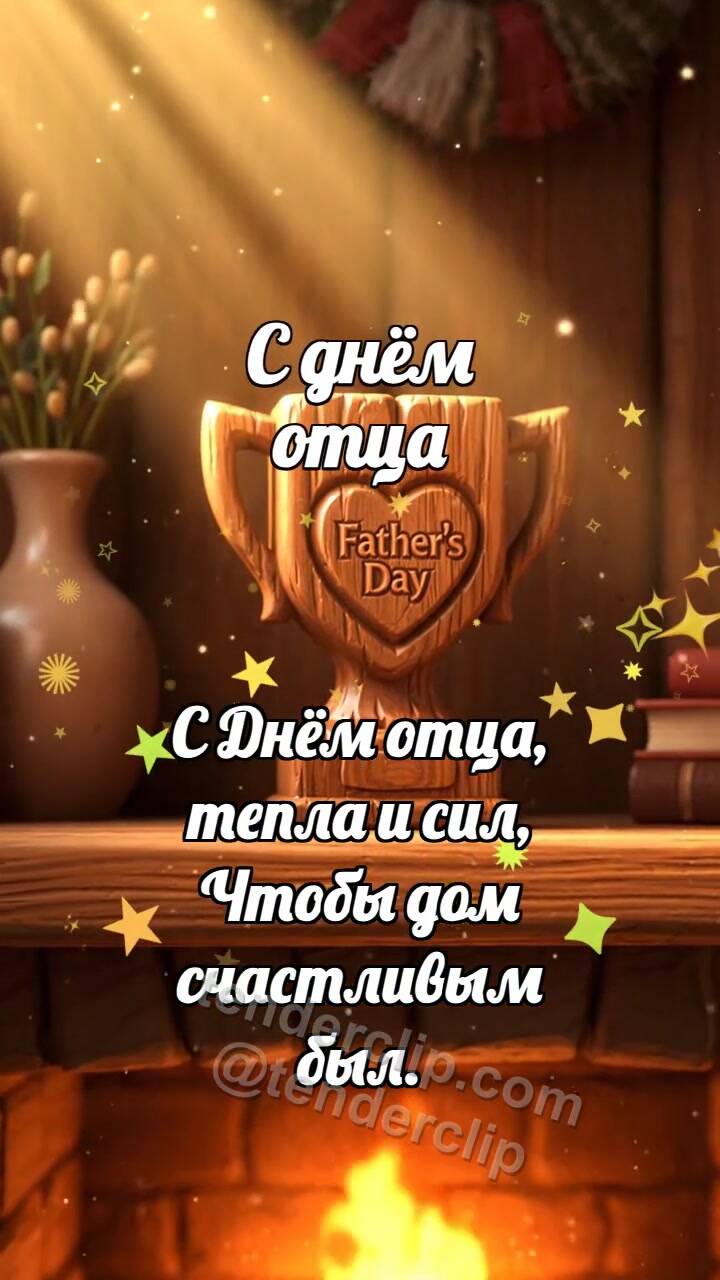 Анимационная открытка на тему С днём отца: Лучик находит предмет