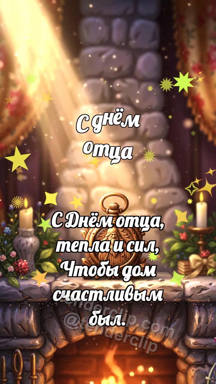 Анимационная открытка на тему С днём отца: Лучик находит предмет