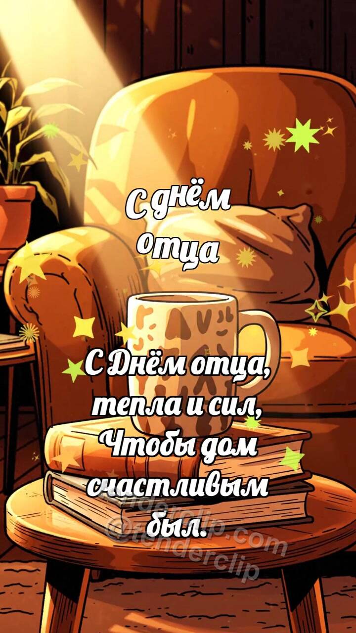 Анимационная открытка на тему С днём отца: Лучик находит предмет