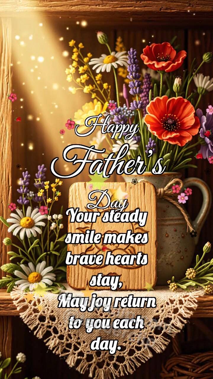 Animated greeting card about Happy Father’s Day: Sunbeam Finds Object