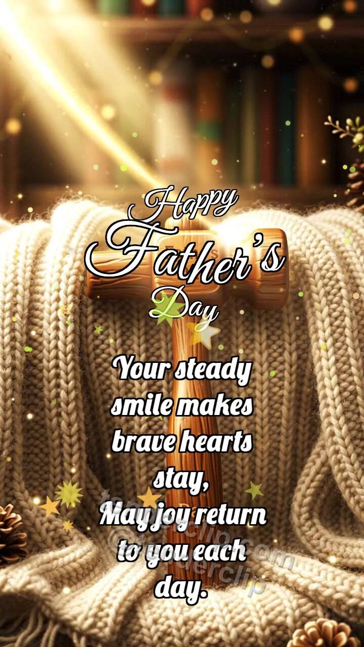 Animated greeting card about Happy Father’s Day: Sunbeam Finds Object
