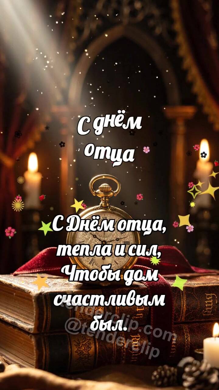 Анимационная открытка на тему С днём отца: Лучик находит предмет