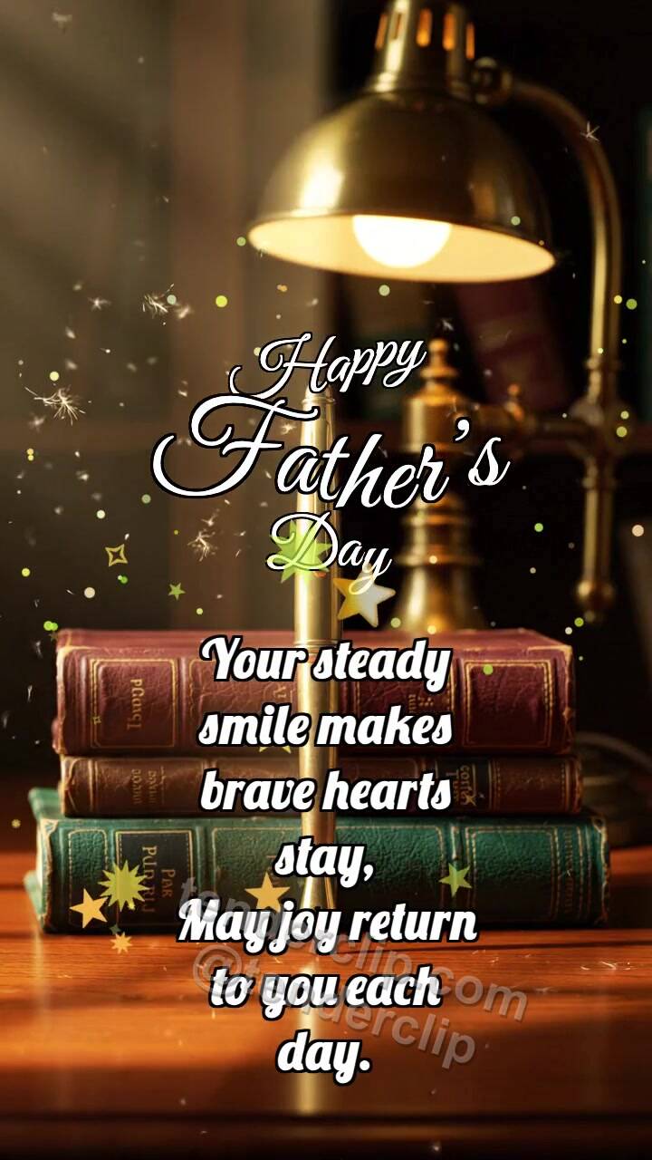 Animated greeting card about Happy Father’s Day: Sunbeam Finds Object