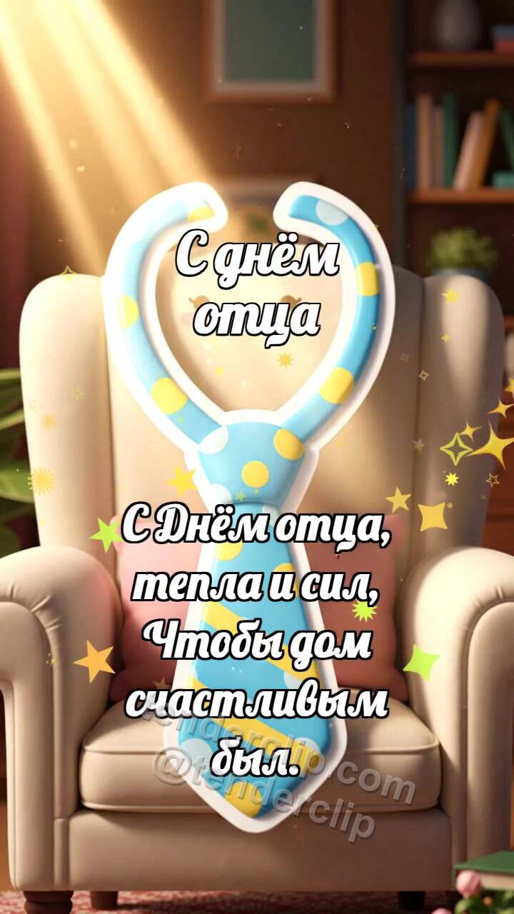 Анимационная открытка на тему С днём отца: Лучик находит предмет