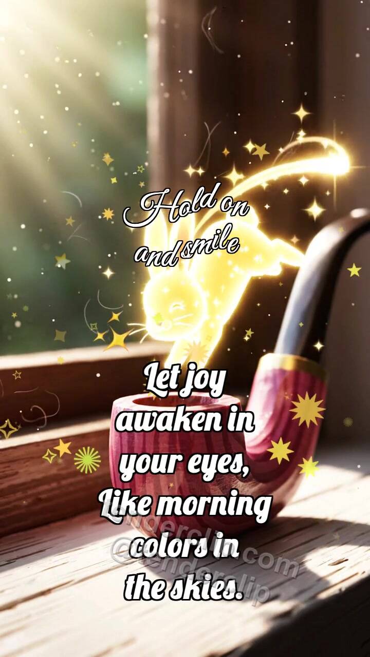Animated greeting card about Hold on and smile: Raspberry Pipe Releases Sunbeam