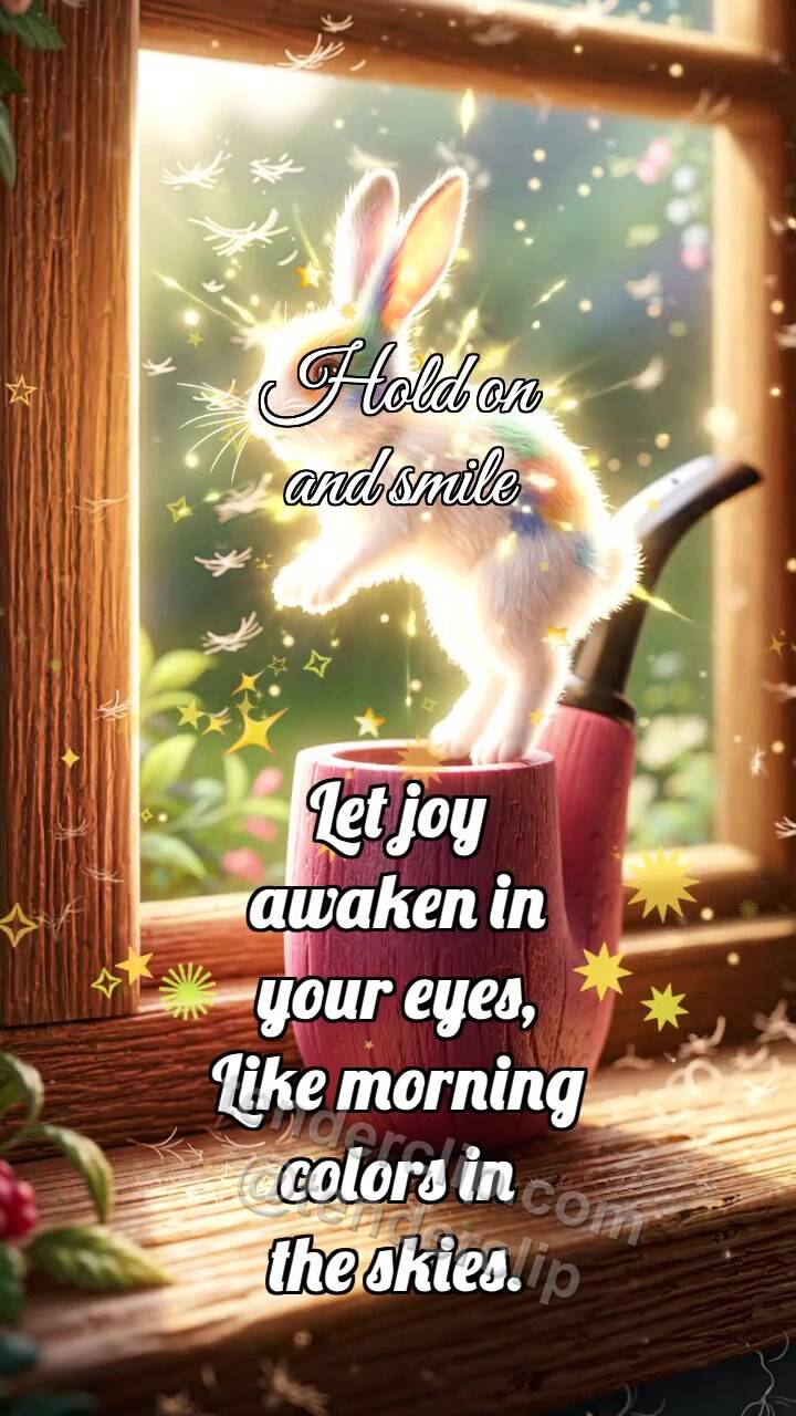Animated greeting card about Hold on and smile: Raspberry Pipe Releases Sunbeam