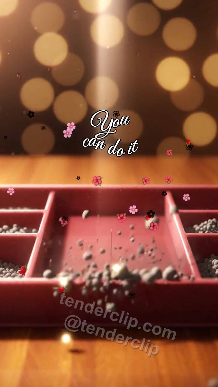 Animated greeting card about You can do it: Pomegranate Sorter Picks Spark