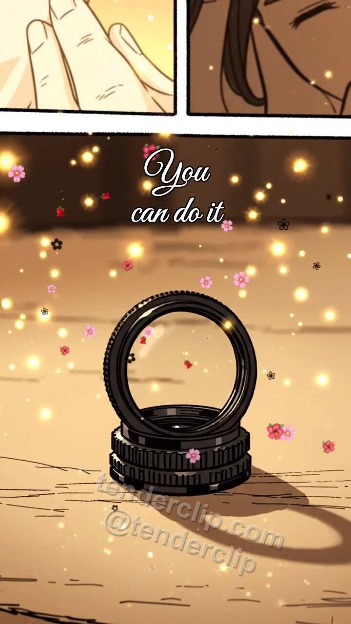 Animated greeting card about You can do it: Focus Ring Gathers Light