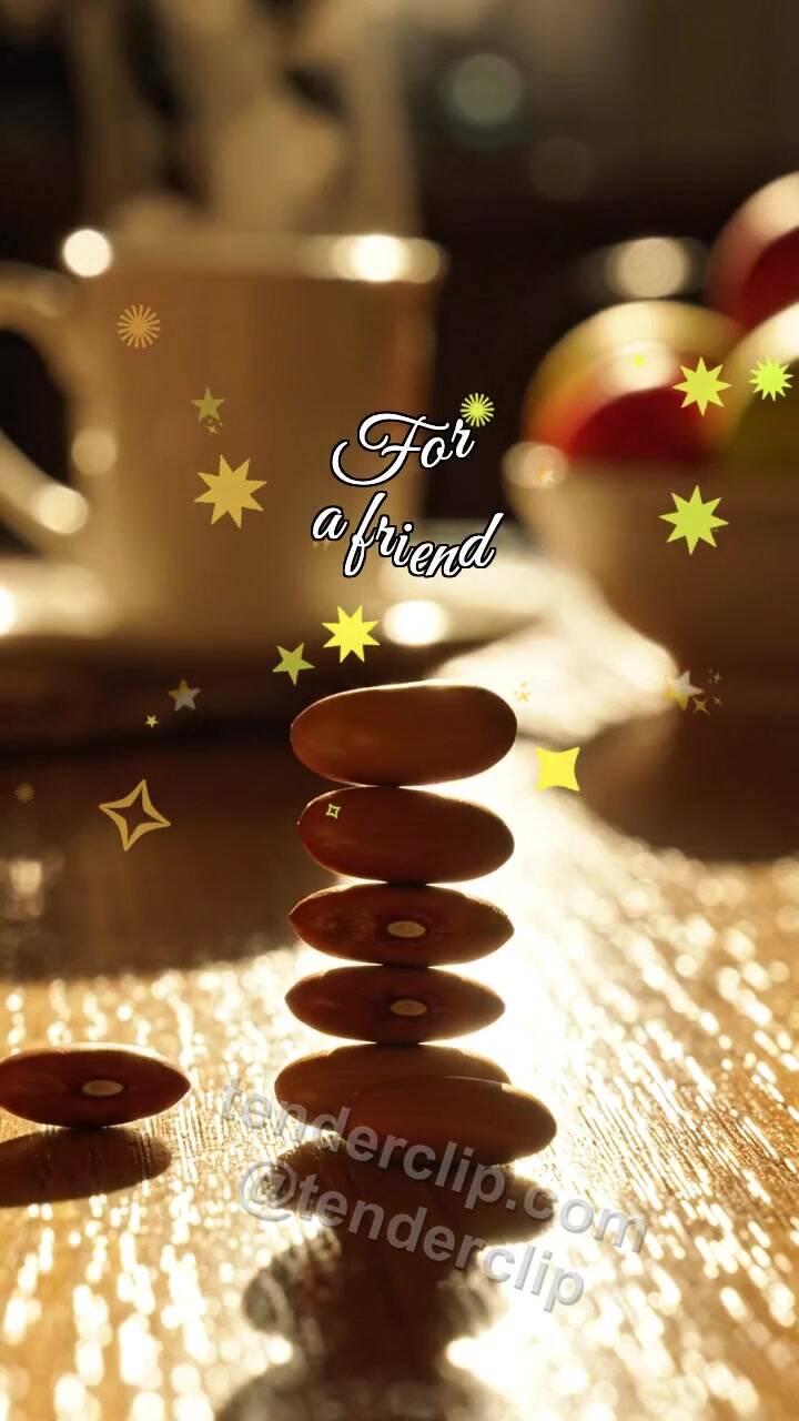 Animated greeting card about For a friend: Dry Beans Build Tower