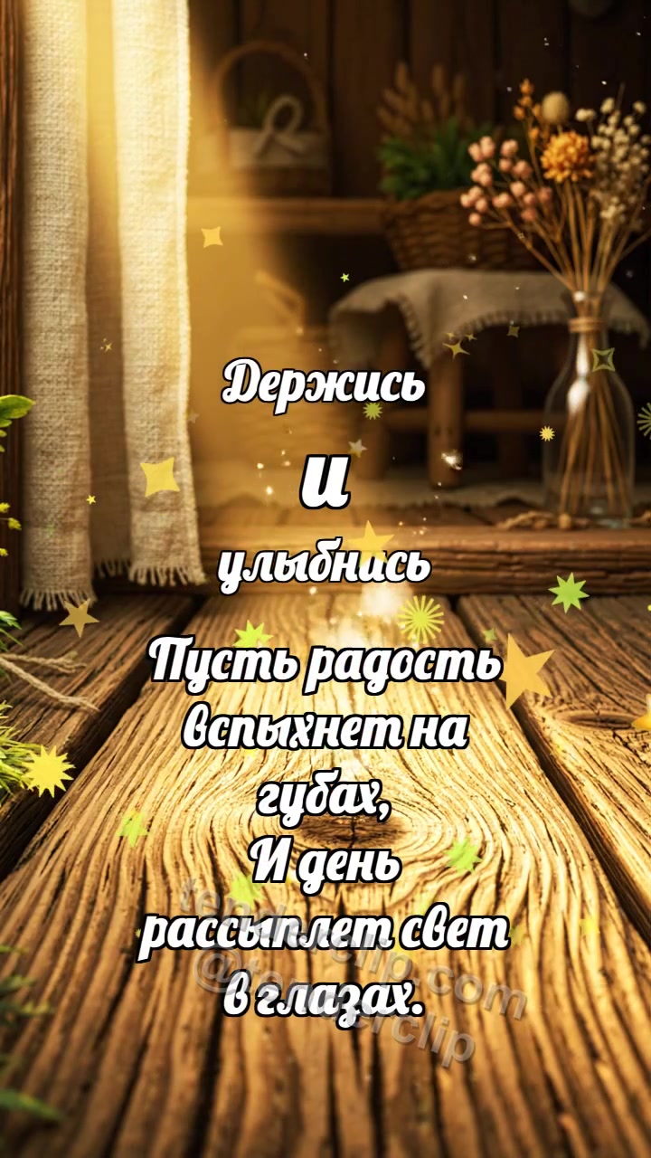 Анимационная открытка на тему Держись и улыбнись: Маленький порог светлеет