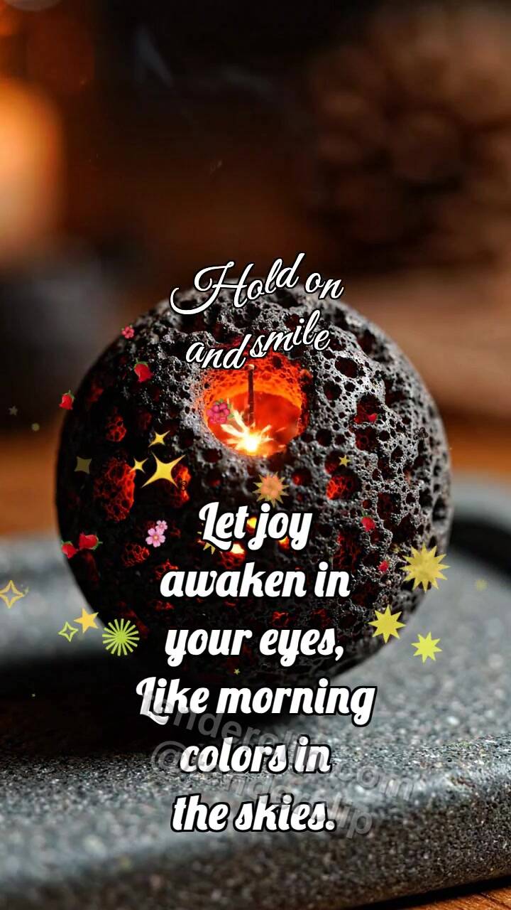 Animated greeting card about Hold on and smile: Lava Bead Cools