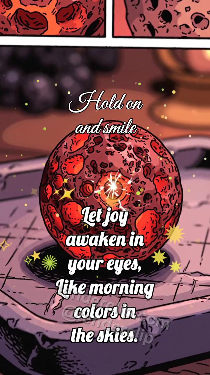 Animated greeting card about Hold on and smile: Lava Bead Cools