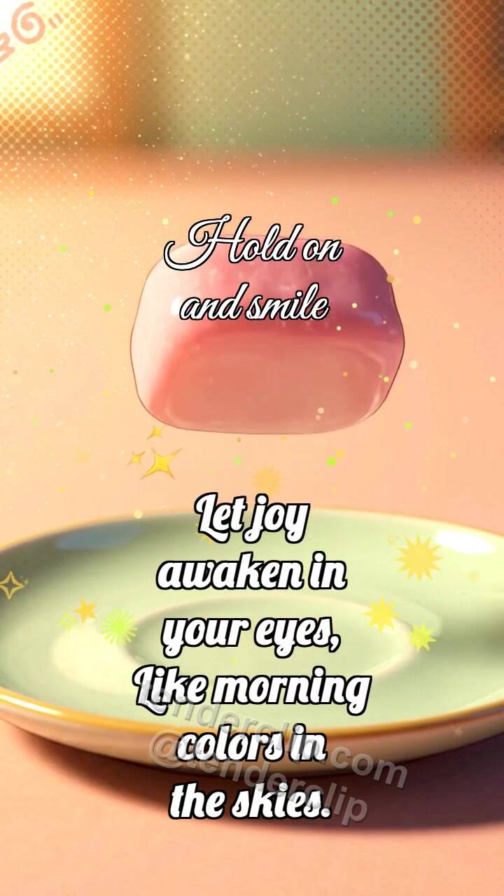 Animated greeting card about Hold on and smile: Pastel Lozenge Hops