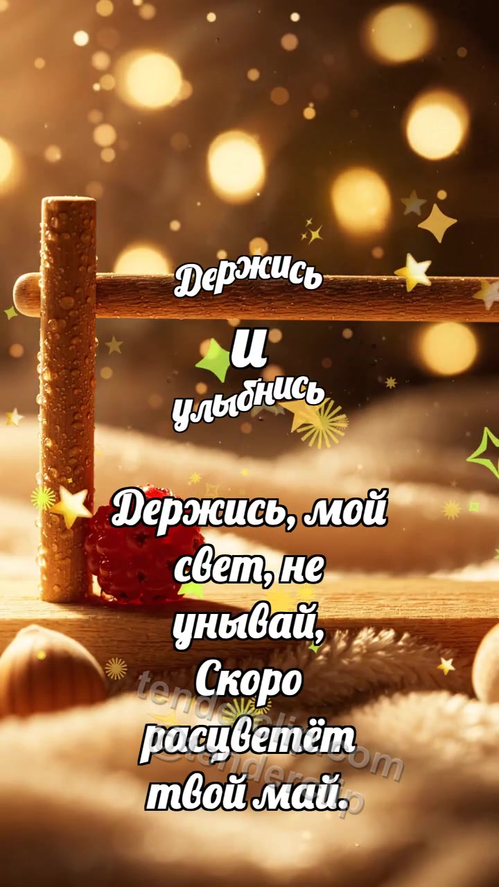 Анимационная открытка на тему Держись и улыбнись: Орешковый балансир удерживает ягоду