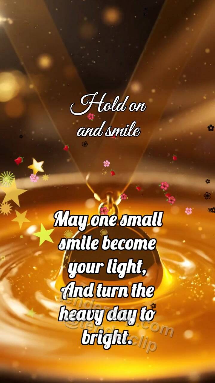 Animated greeting card about Hold on and smile: Honey Bath Wakes Medal