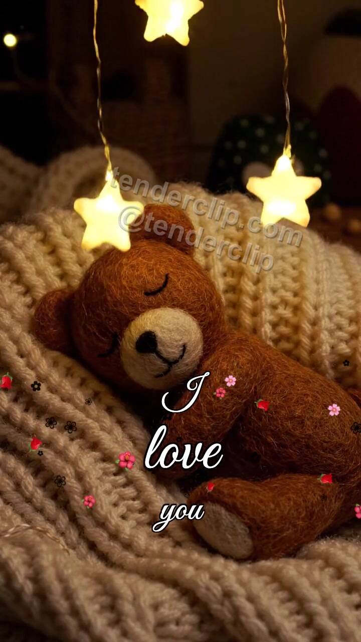 Animated greeting card about I love you: Star Blanket