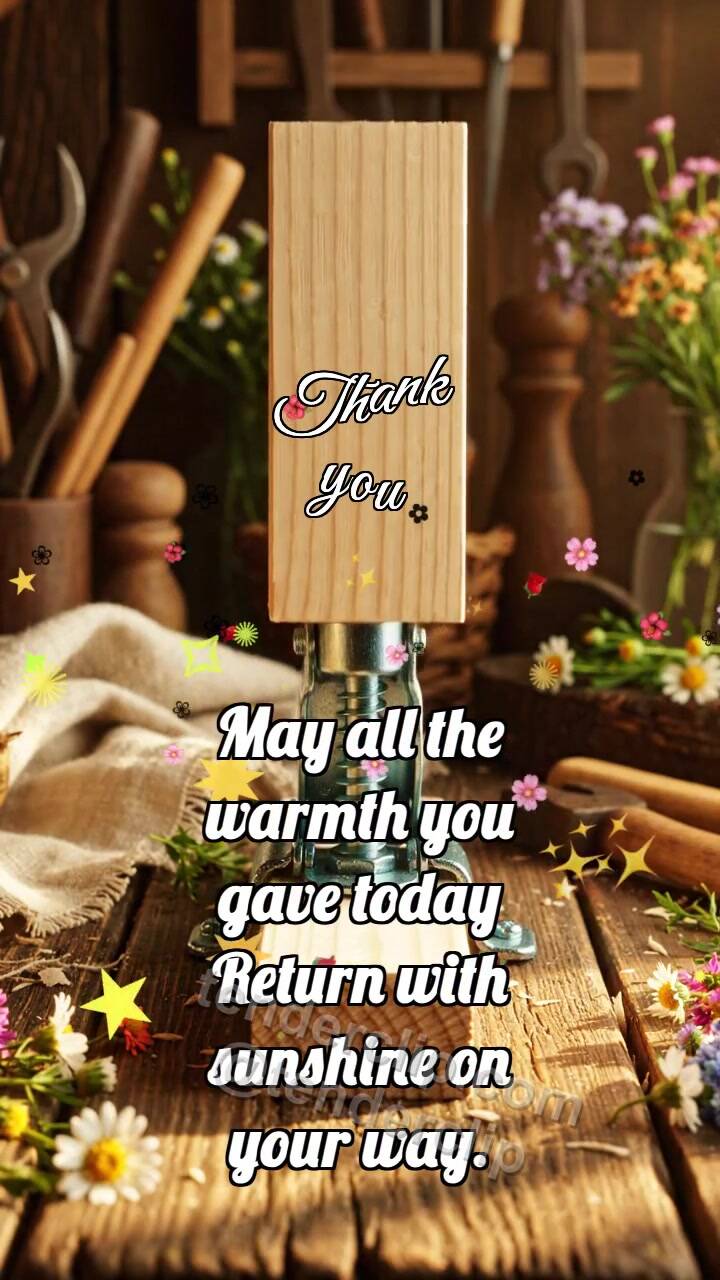 Animated greeting card about Thank you: Jack Lifts Block
