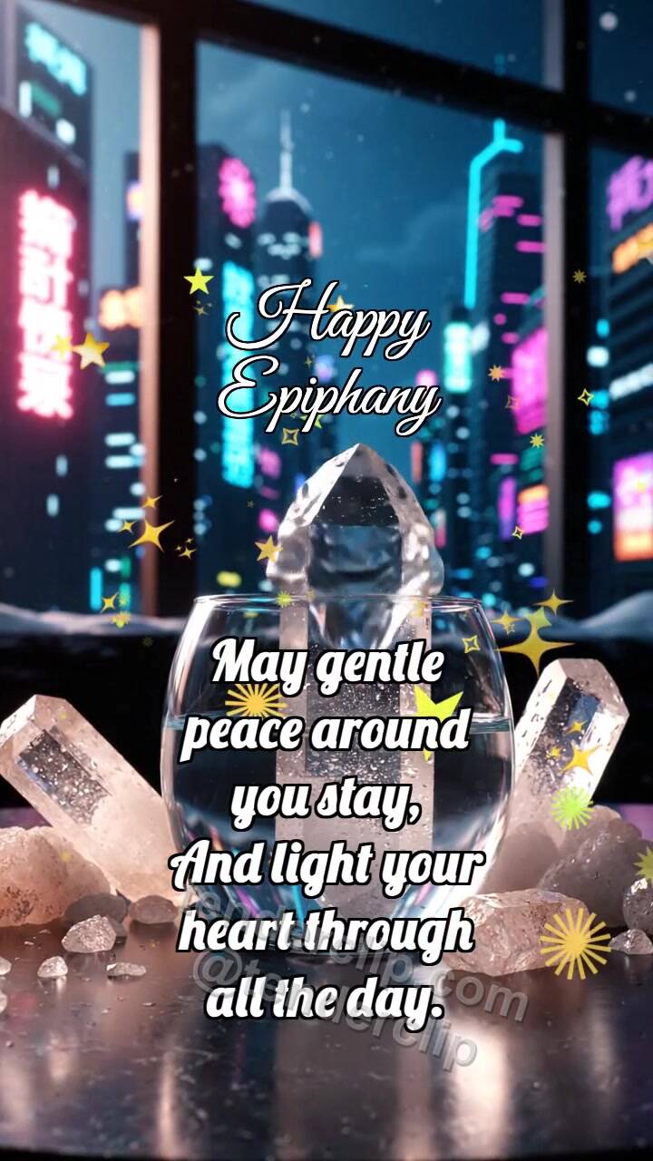 Animated greeting card about Happy Epiphany: Salt Welcomes Drop
