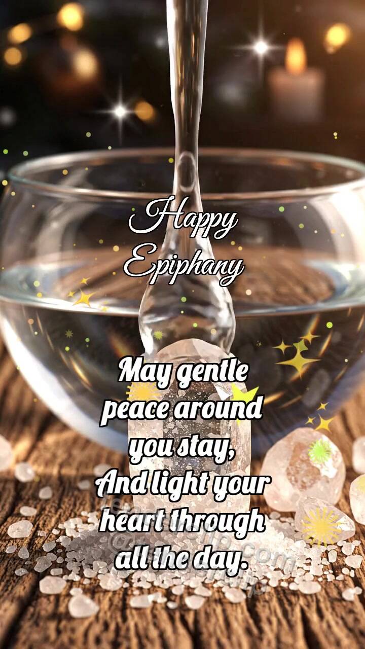 Animated greeting card about Happy Epiphany: Salt Welcomes Drop