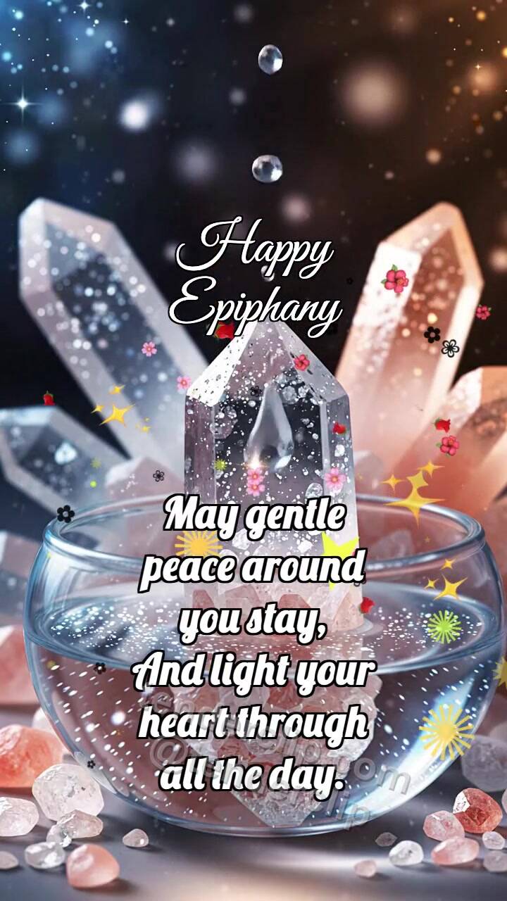Animated greeting card about Happy Epiphany: Salt Welcomes Drop