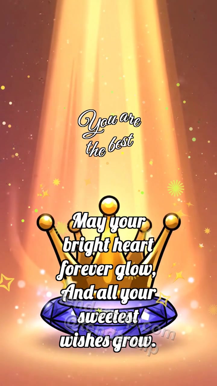 Animated greeting card about You are the best: Sapphire Rim Lifts Crown
