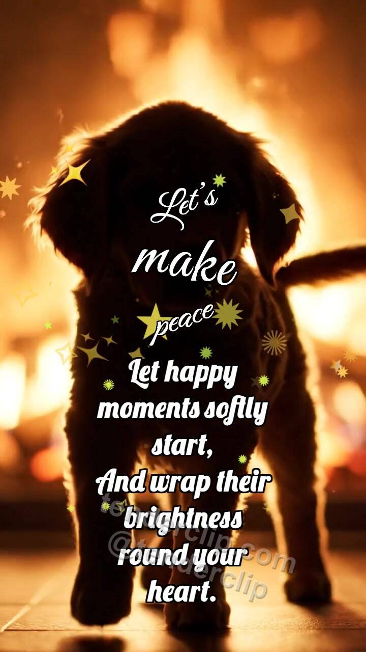 Animated greeting card about Let’s make peace: Puppy Offers Paw
