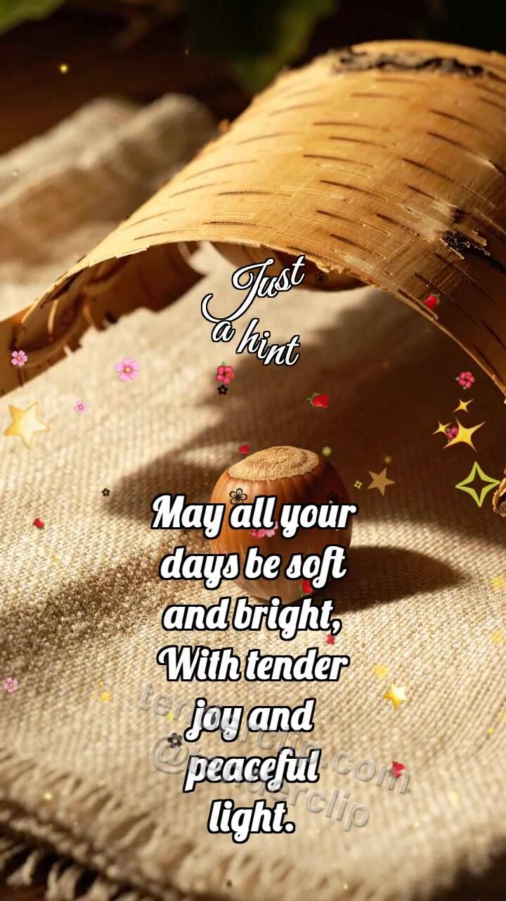 Animated greeting card about Just a hint: Birchbark Tray Reveals Nut