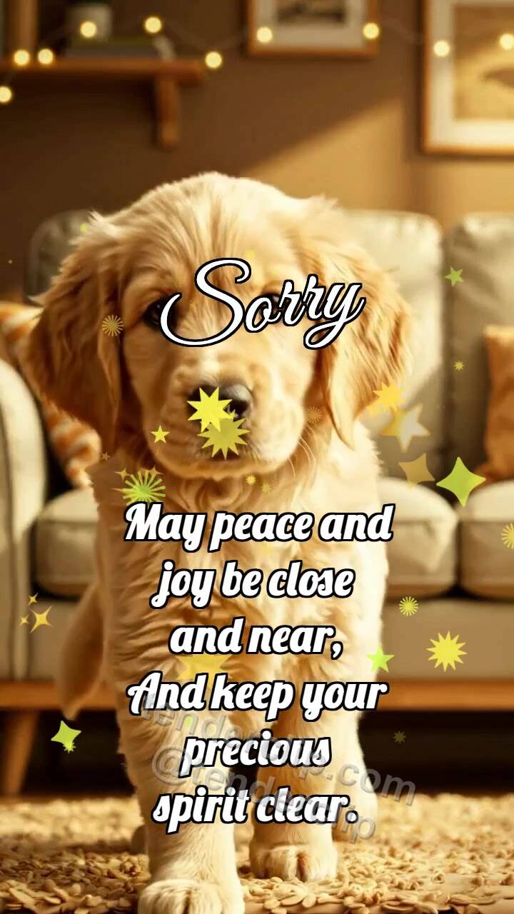 Animated greeting card about Sorry: Puppy Offers Paw