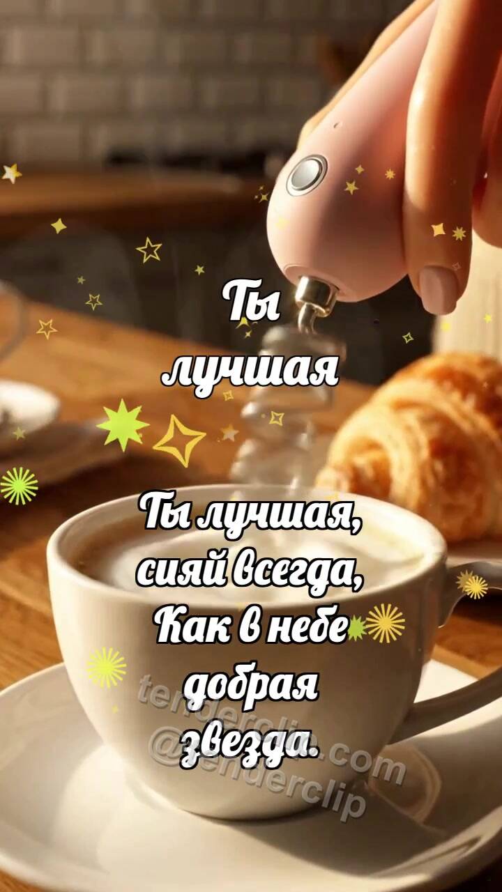 Анимационная открытка на тему Ты лучшая: Пудровый аэратор будит пенку