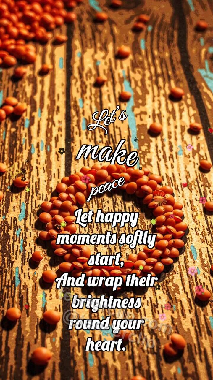 Animated greeting card about Let’s make peace: Lentils Form Circle