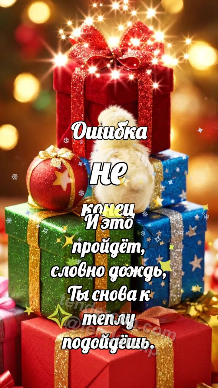 Анимационная открытка на тему Ошибка не конец: Медвежонок с победной лентой