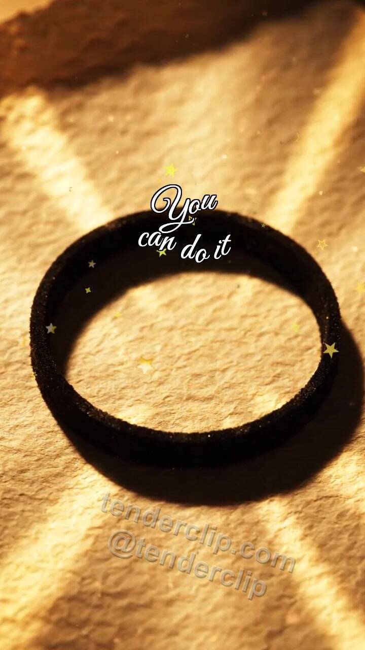 Animated greeting card about You can do it: Black Rim Gathers Rays