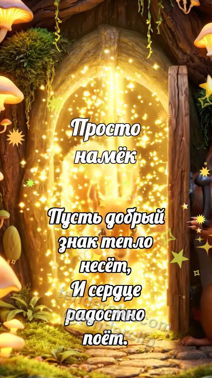 Анимационная открытка на тему Просто намёк: Белочка открывает шанс
