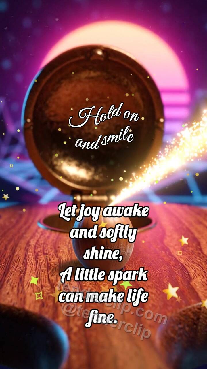 Animated greeting card about Hold on and smile: Medal Hatch Releases Ray
