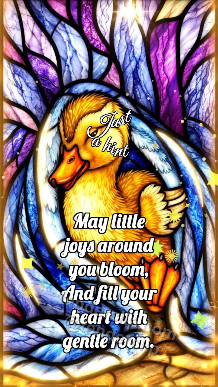Animated greeting card about Just a hint: Duckling Under Blanket