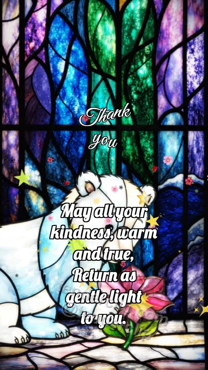Animated greeting card about Thank you: Bear Cub Pushes Gift