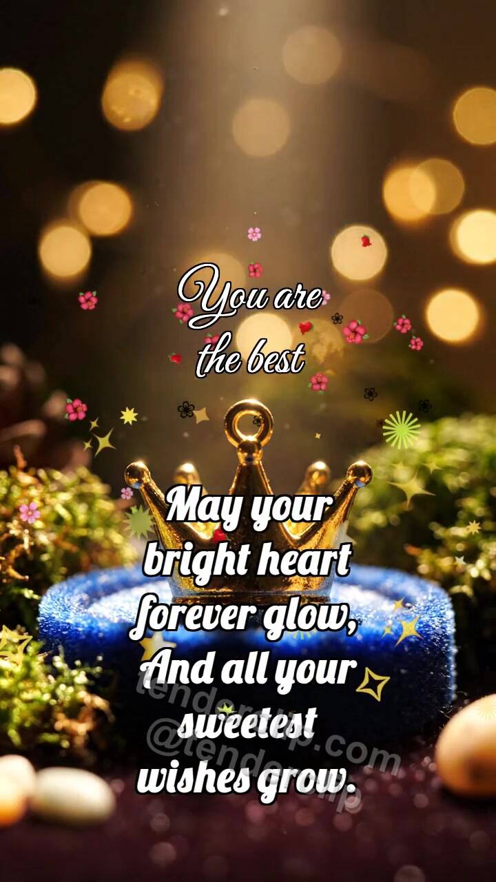 Animated greeting card about You are the best: Sapphire Rim Lifts Crown
