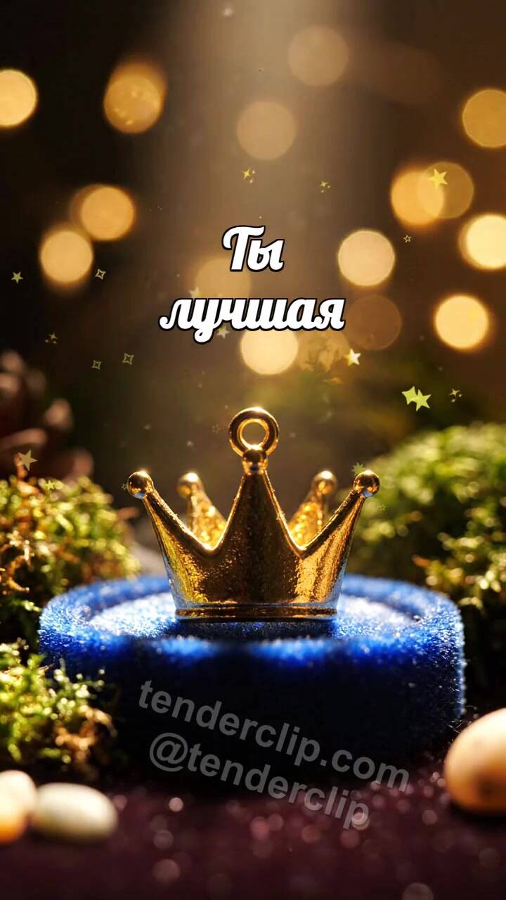 Анимационная открытка на тему Ты лучшая: Сапфировый ободок поднимает корону