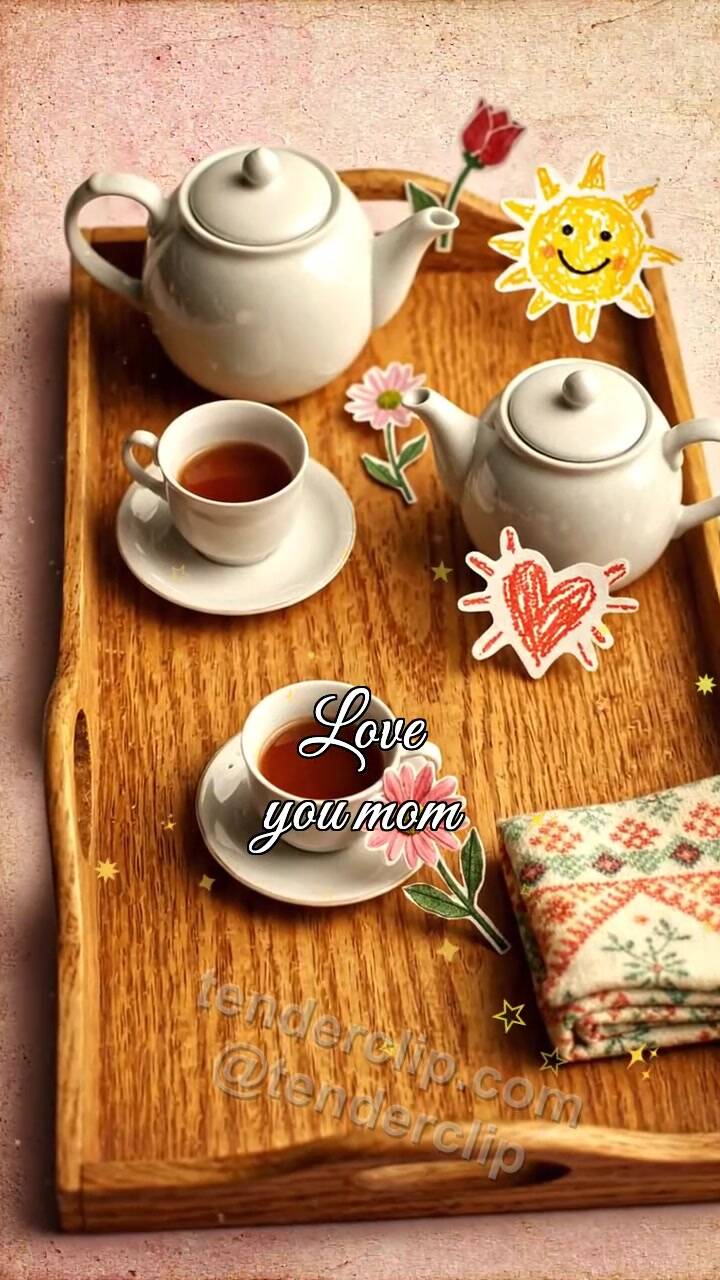 Animated greeting card about Love you mom: final holiday reveal